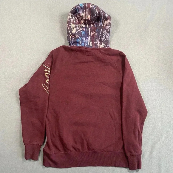 Hooey Veracruz Maroon with Aztec Pocket Hoodie Women’s Size M Medium Western - Picture 13 of 16